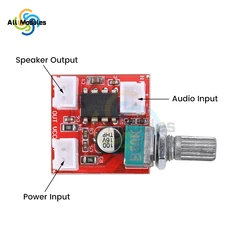 UTC2822 Mono Channel Amplifier Board BTL Sound Amp Module DC 1.8-12V 2W Audio Amplifier