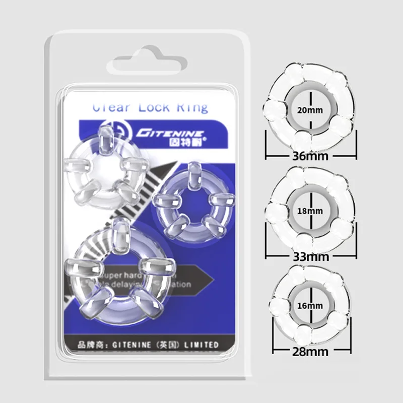 3ชิ้นแหวนอวัยวะเพศชายคริสตัลชะลอเวลาห่วงเซ็กซ์ทอยสำหรับผู้ชาย cockring ของเล่นผู้ใหญ่เปลลูกบอลอุปกรณ์เสริมเพศสัมพันธ์กรงพรหมจรรย์