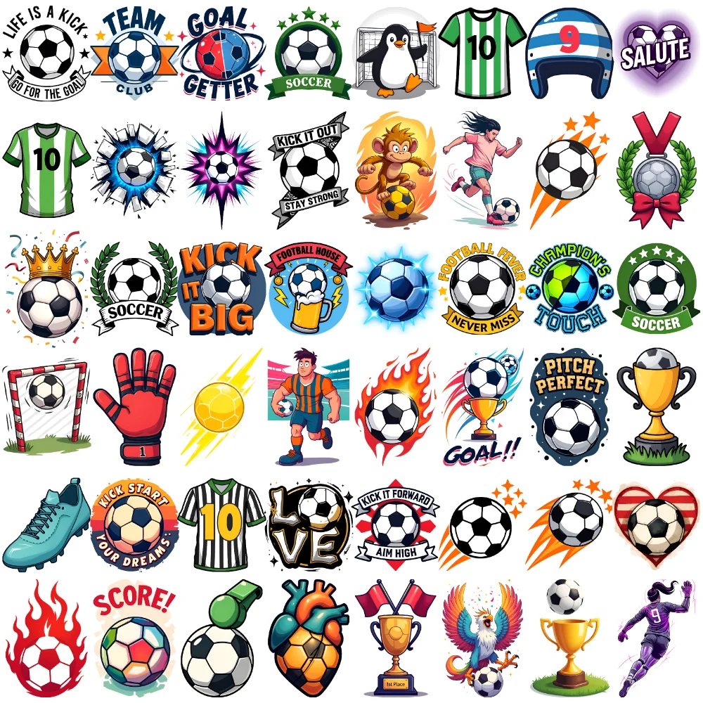 

54pcs Temporary Tattoo Football Stickers Waterproof Long-lasting Body Stickers Soccer Stickers For Adults Cheeks