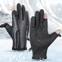 Winter Fishing Gloves Men Cycling Gloves Full Finger Waterproof Thermal Touch Screen Windproof Hiking Ski Bike Motorcycle Gloves