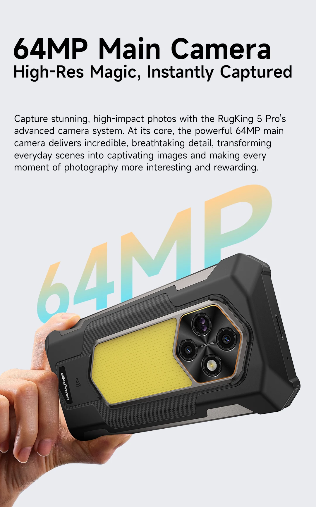 Ulefone RugKing 5 Pro 20000mAh Rugged Phone Android 16 16GB+256GB IP68/IP69K Waterproof Smartphone 6.78 FHD+ Night Camera 4G
