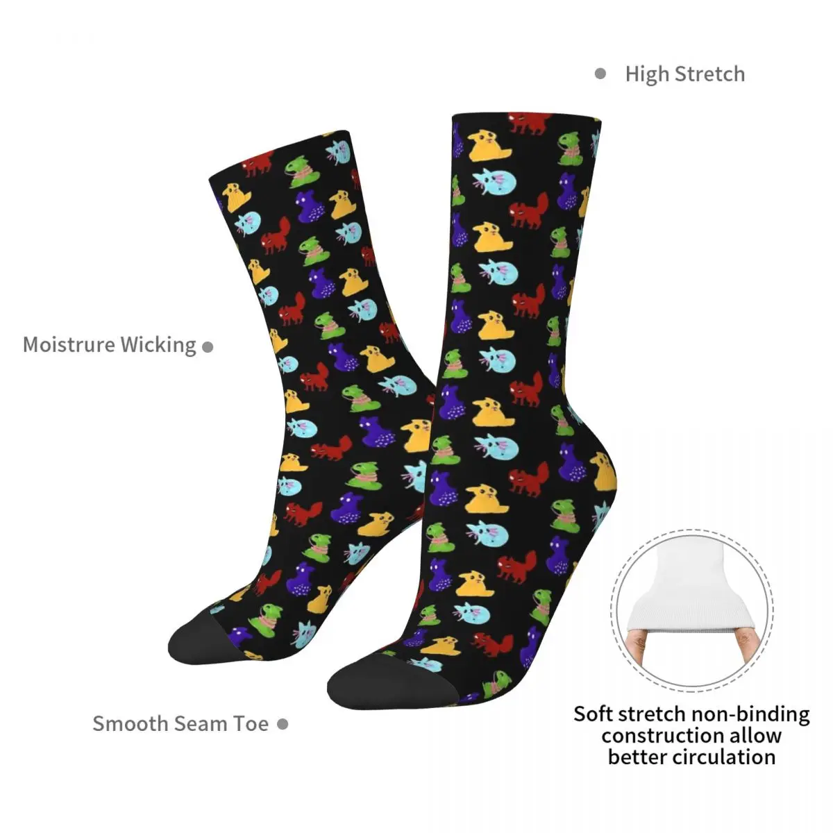 Rain World Downpour Slugcats Socks Harajuku Sweat Absorbing Stockings All Season Long Socks Accessories Unisex Birthday Present