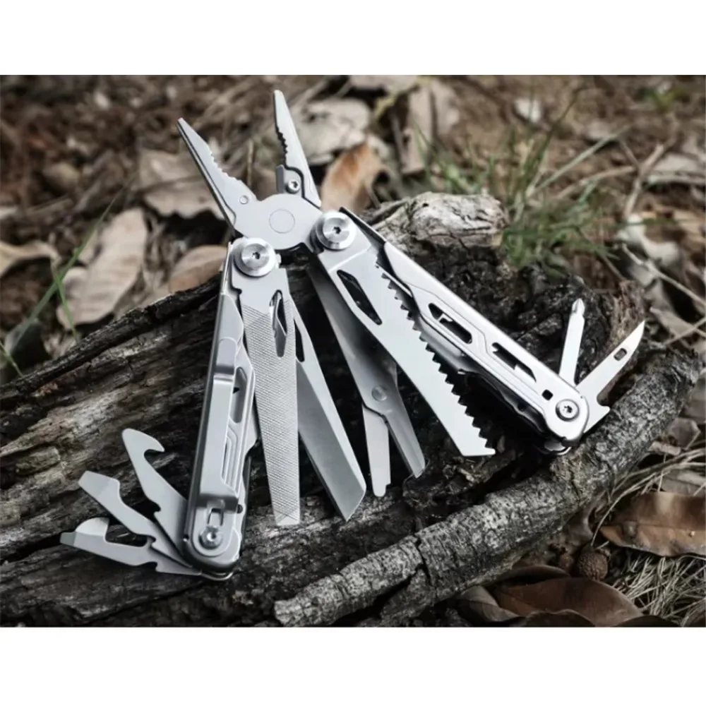 Black/Silver Outdoor Mini Portable Hand Tools Knife 30 in 1 Outdoor Camping Multi Tools Folding Survival Gear Plier Knife Parts