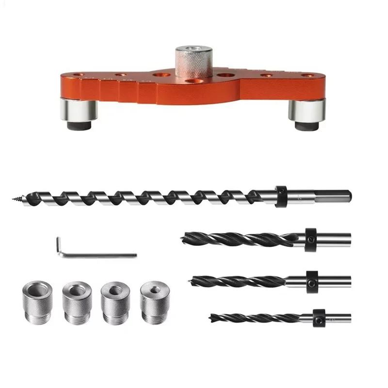 

AB15-Dowel Jig Kit For Floating Shelf Bracket(1/2Inch X 11.8Inch Drill Bit) Drill Guide For Shelf,Centering Hole Drill