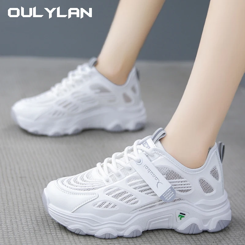 Fashion Korean Version Sneakers INS Trendy Breathable Mesh Running Shoes Summer New Women\'s ShoesStudent Sports Shoes