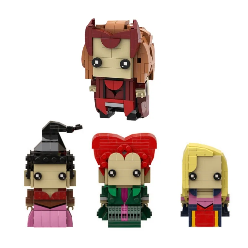 

Hocus 3 in 1 Movie Witch Three Sisters Bricks Pocused Action Figures Winifred Mary Sarah BrickHeadzs Building Blocks Toys Xmas