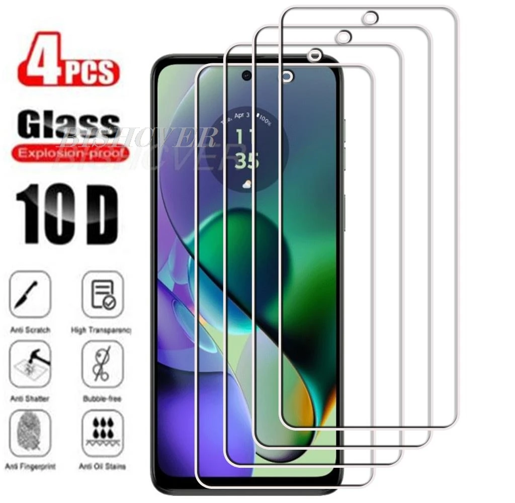 4Pcs Tempered Glass For Motorola Moto G64 5G G54 5G Power Edition XT2343-1 Screen Protector Protective Glass Film 9H