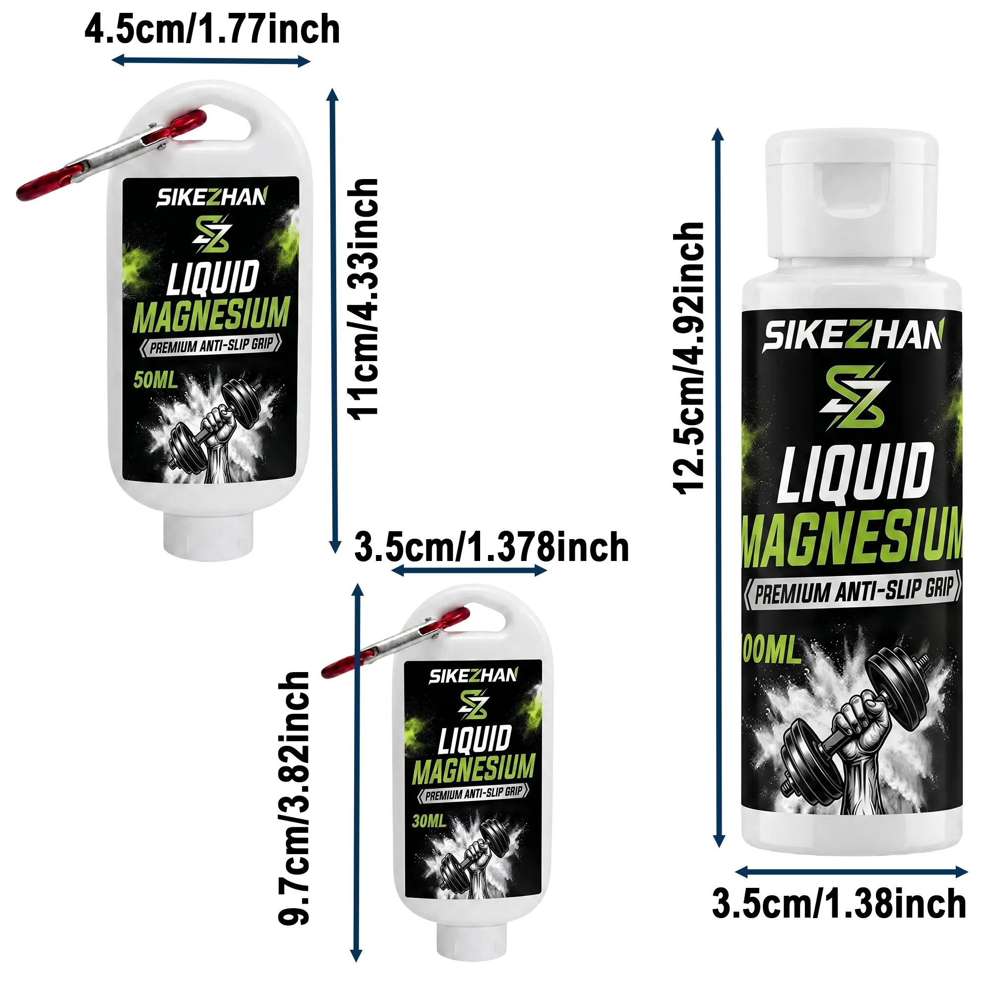 SIKEZHAN Flüssige Kreide Rutschfeste Handgriff-Creme - Schnell Trocknendes Magnesiumpulver für Gewichtheben, Klettern, Pole Dancing & Fitness – Detail 6