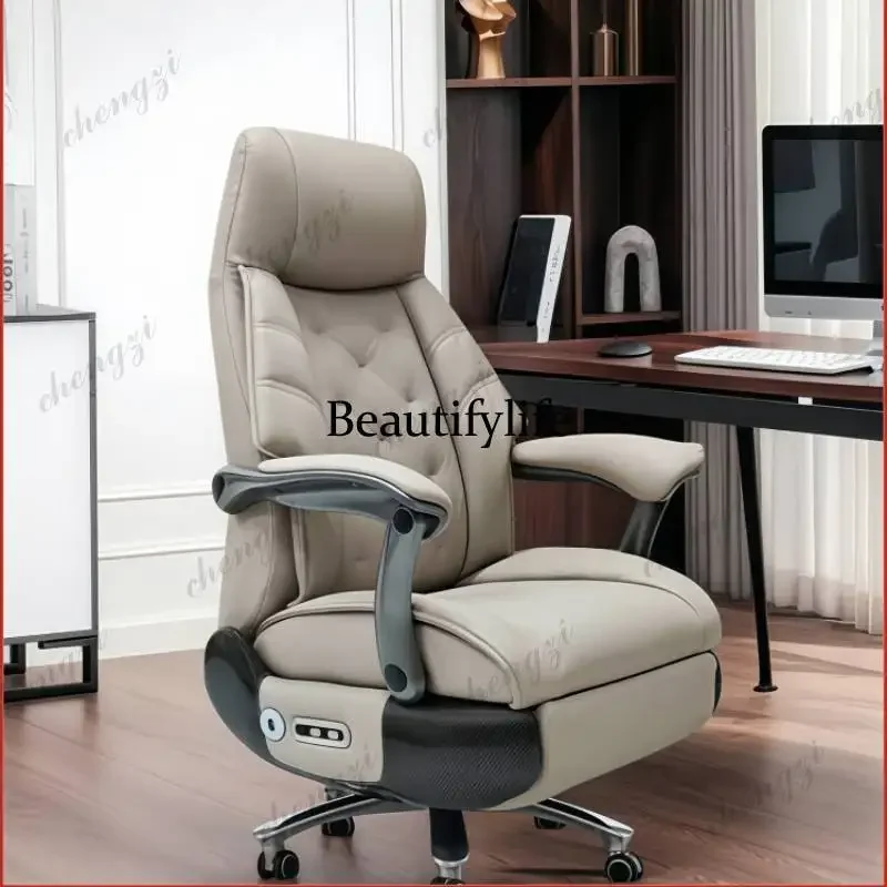 N178  Gray Luxury Office Chair Armrest Upgrade Swivel Designer Oversized Office Chairs Comfortable Silla De Escritorio