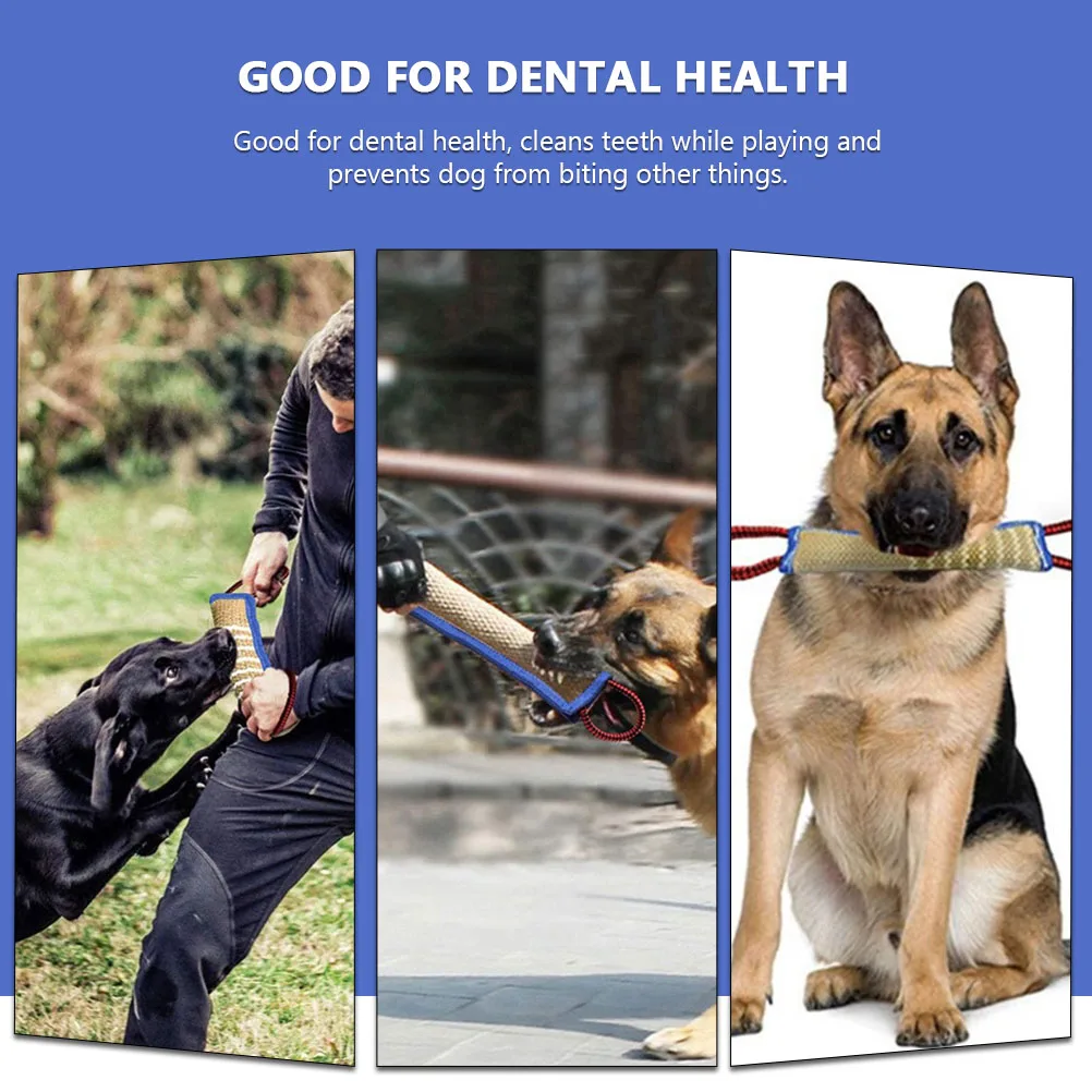 

1pcs Dog Bite Jute Material Chew Pillow Bite Resistant For Dental Care Durable Dog Training Tug Supply