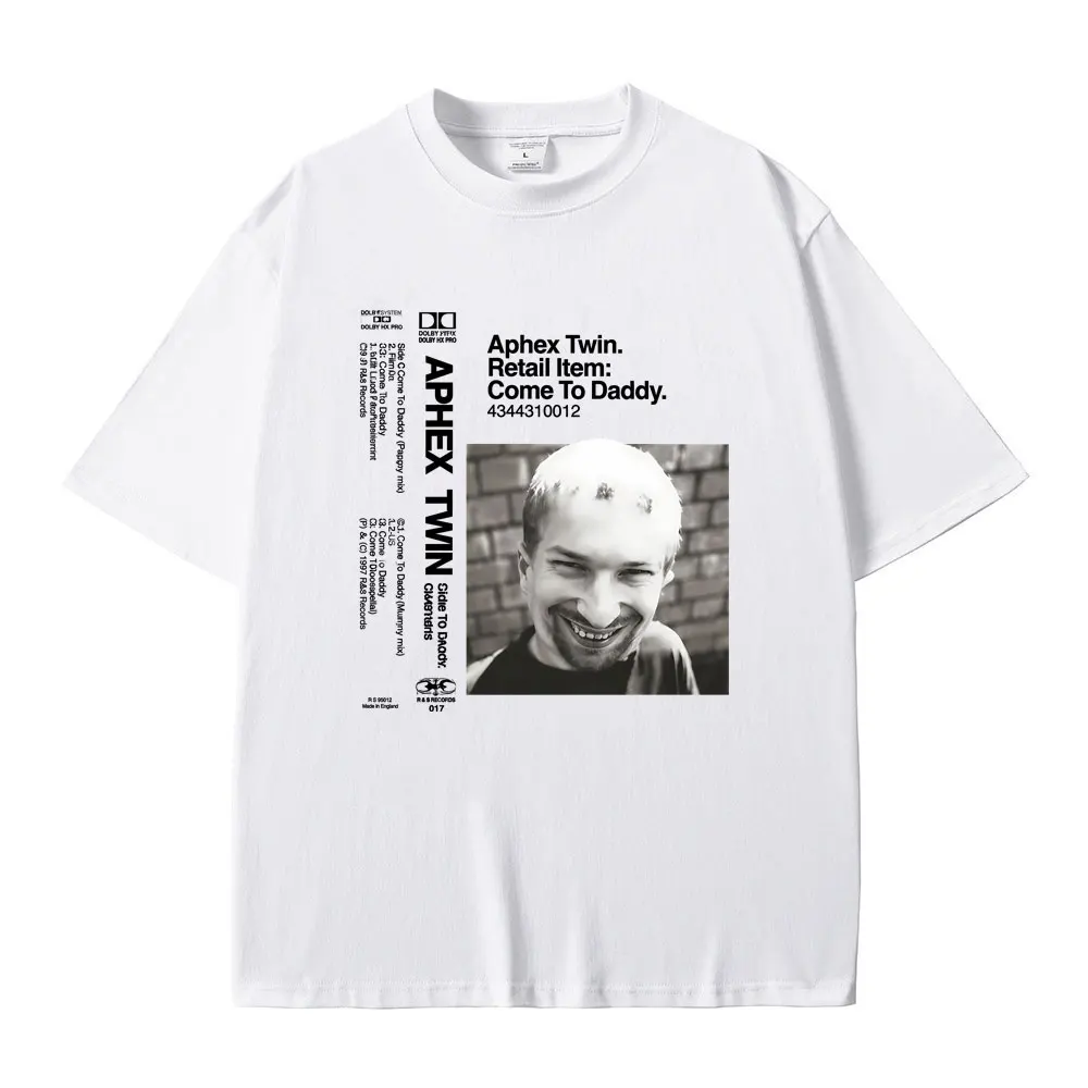 Aphex Twin Come To Daddy Graphic T Shirt Men Women Korean Fashion Trend T-shirt Male Casual Vintage Cotton Short Sleeve T-shirts