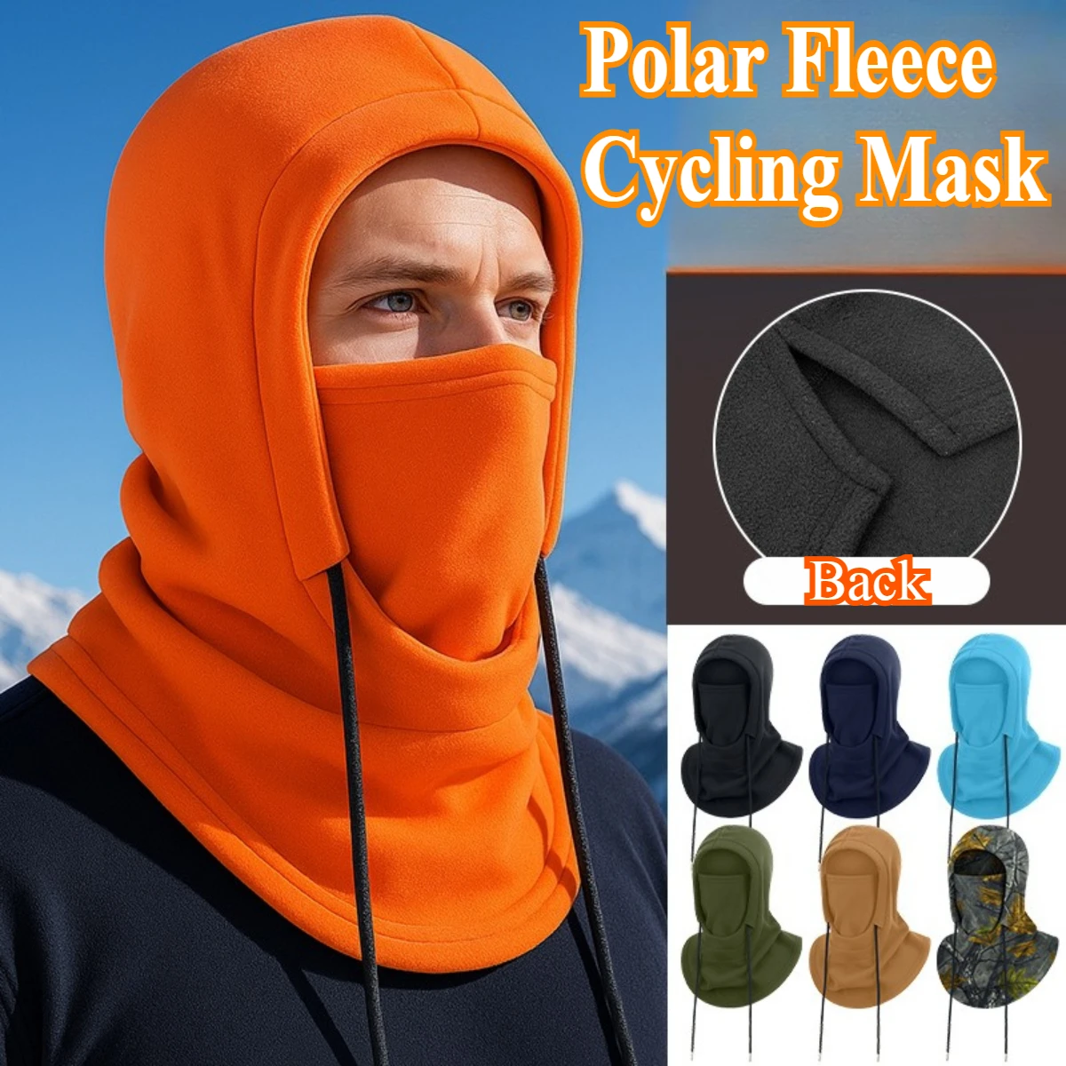 

Winter Thermal Fleece Balaclava Scarf Face Mask Neck Warmer Snood Hood Hat Windproof Cold Warm Riding Cap Sports Outdoor