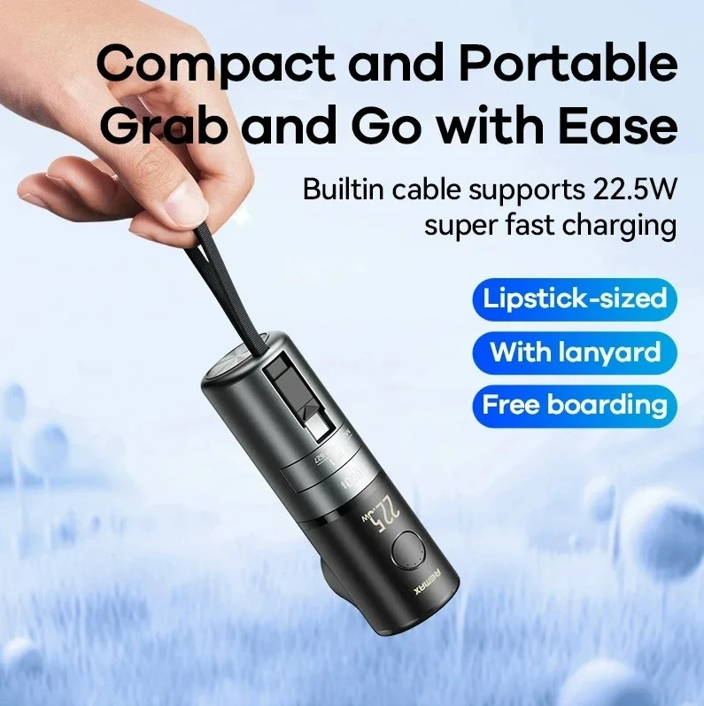 Fast Charging Power Bank 5000Mah with 20W Iph Cabled and Adapter Holder Emergency Mini Portable 3-In-1  Power Banks