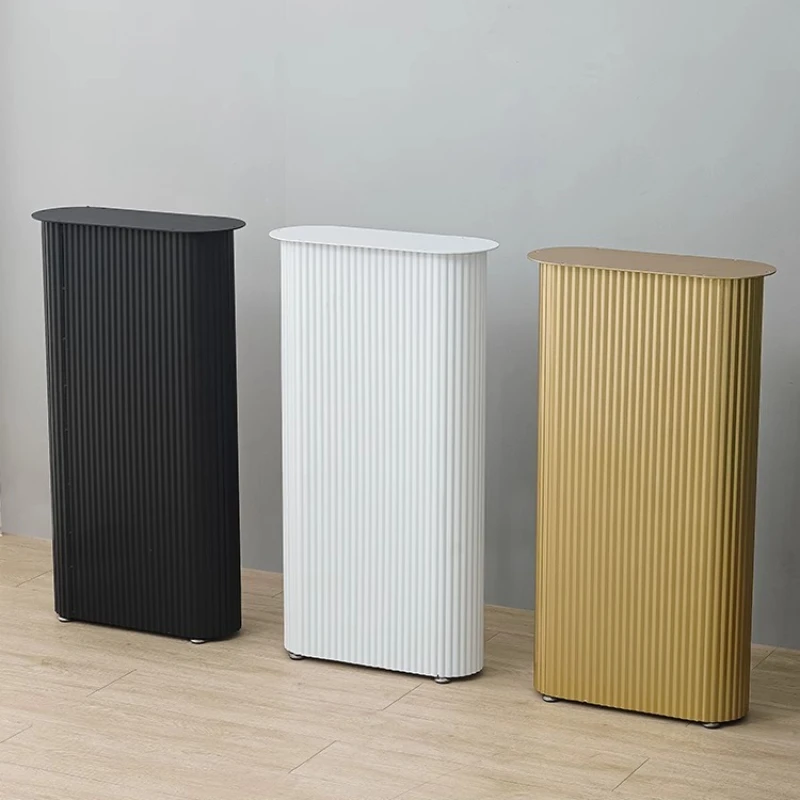 Металлические кремовые эстетические волнистые ножки стола, эллиптическая основа стола для кухонного острова, опорная подставка, сверхмощная волнистая настольная рама