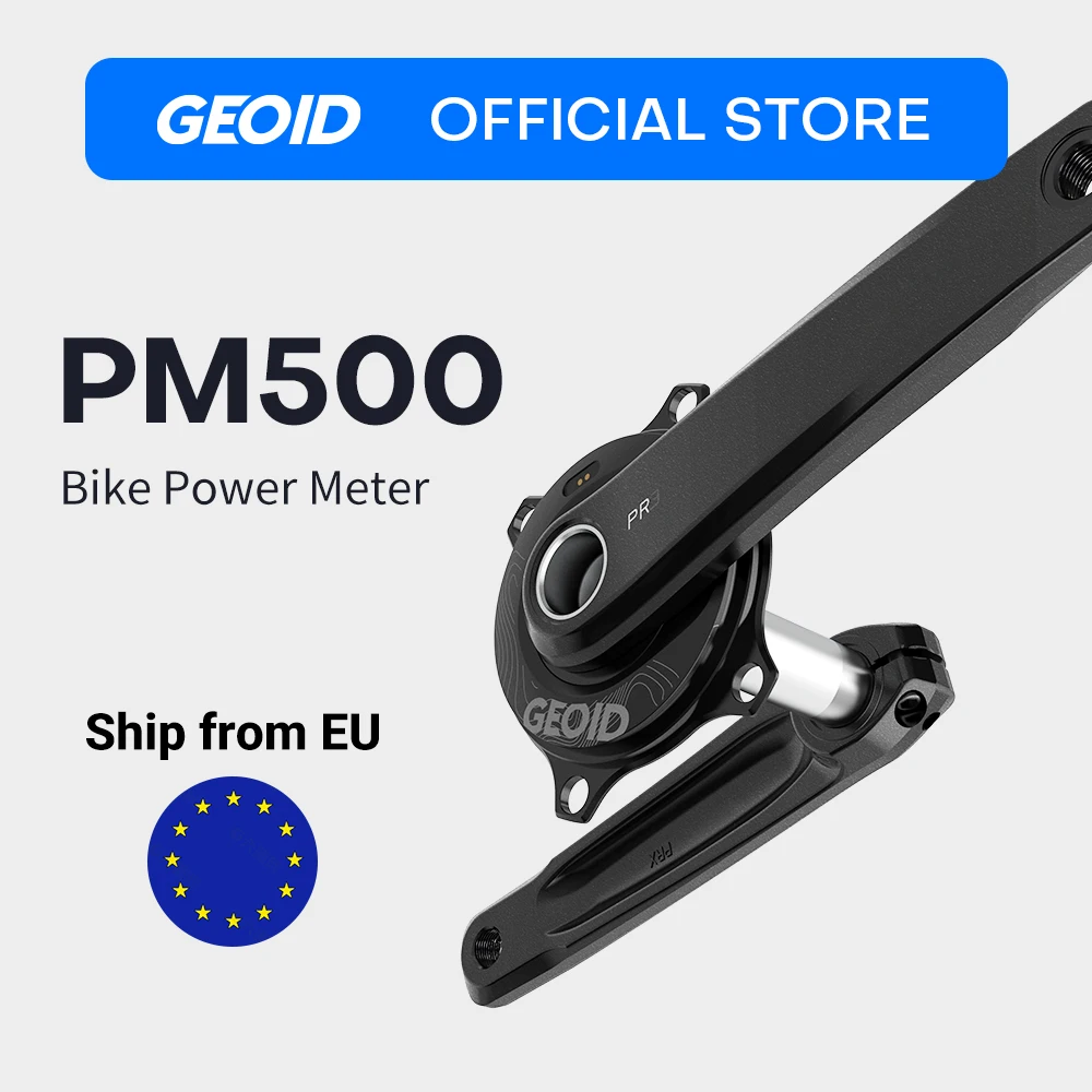 Capteur de puissance pour vélo GEOID PM500, 4 boulons, 110 BCD, axe de 24 mm, manivelle de vélo avec capteur de cadence pour Shimano, précision de ±1,5 %, autonomie de la batterie de 300 h