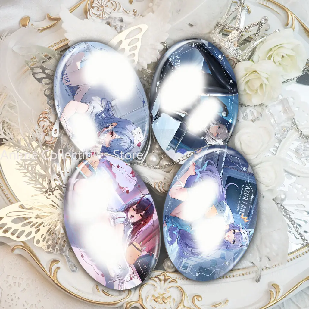 

Azur Lane Voroshilov Anime Badge Tinplate Ellipse Brooch Cartoon Figure Badges Backpack Clothes Lapel Pin Props