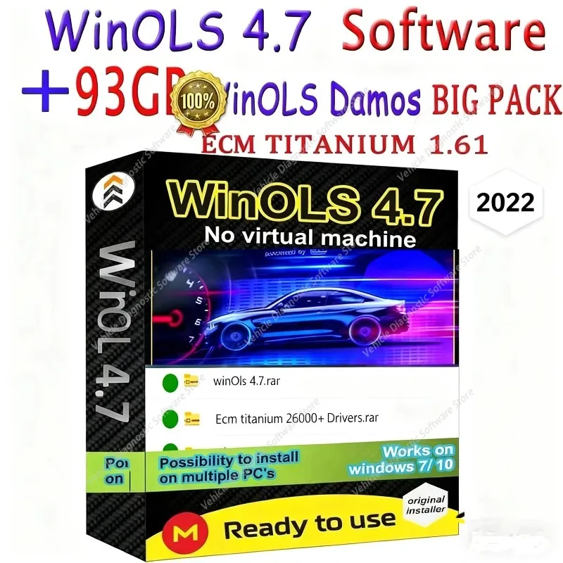 2026 Hot sellingwinols 4.7+ 93GB for winols damos BIG PACK 2020 2021 2022+ ECM TITANIUM 1.61 With 26000+ immo service tool v1.2