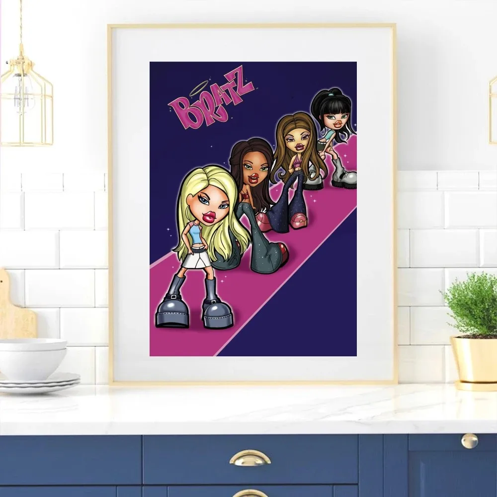 Cute B-Bratz Doll Poster Home Room Decor Livingroom Bedroom Aesthetic Art Wall Painting Stickers