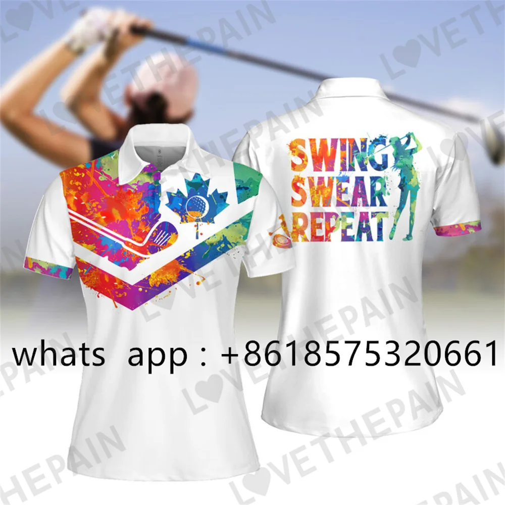 Women's High Quality Golf Short Sleeve T-shirt Breathable Outdoor Leisure Golf Polo Shirt Sports Golf Shirt Ball Sports Clothing