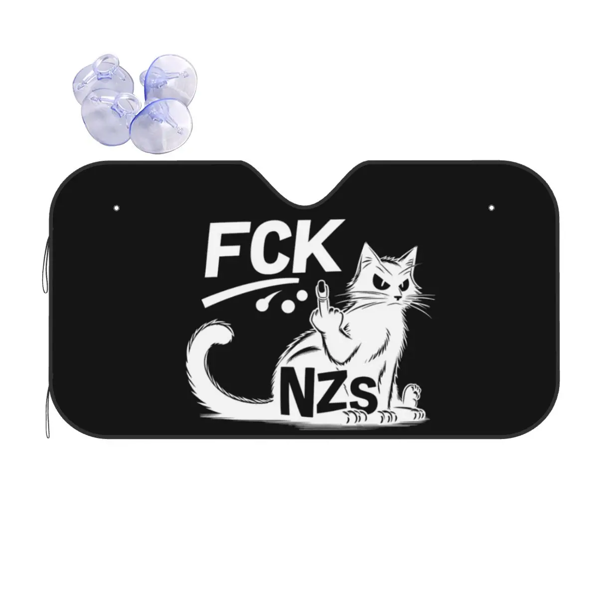

Fck Nzs Statement With Proud Cat Sunshade Windscreen Car Front Windshield Window Sun Visor Accessories Covers