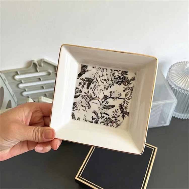 

Jewelry porcelain makeup key storage tray gift box