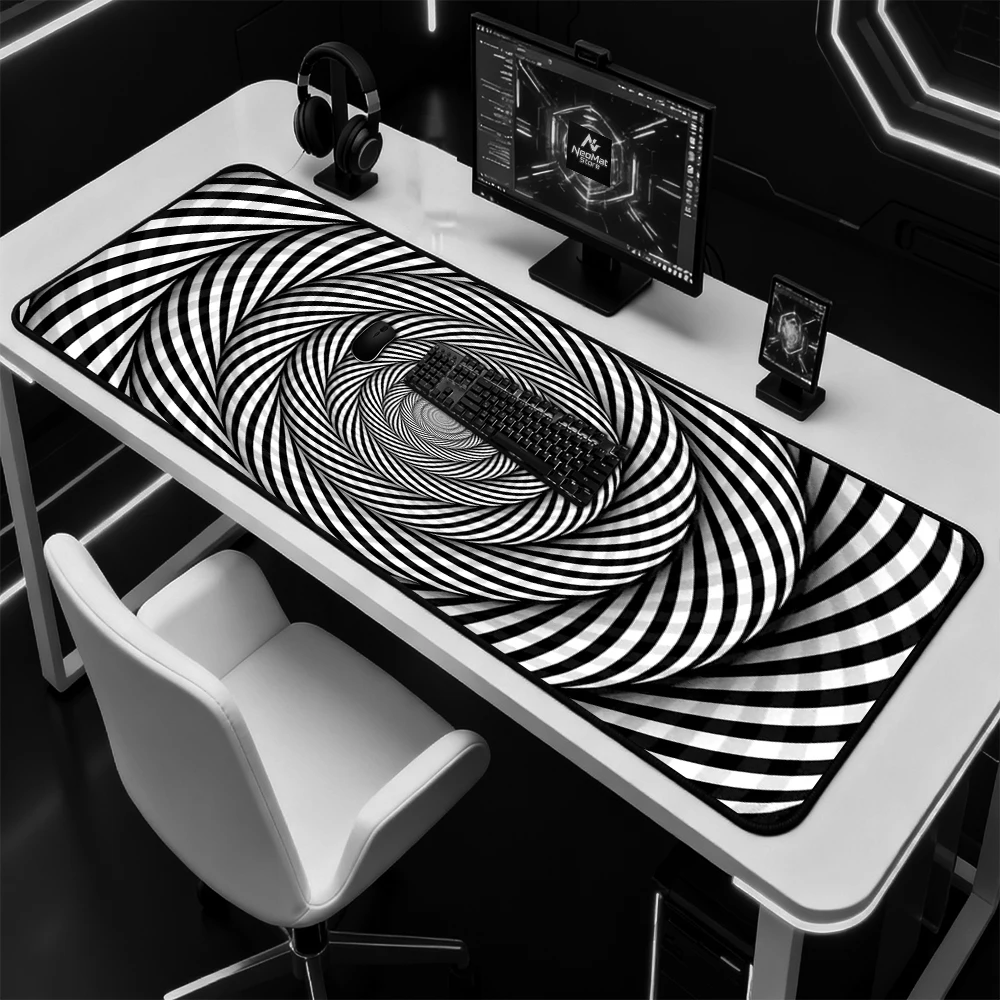 Abstract Mousepad Black White Table Pad 1200x600 Desk Mats Washable Game Playmat 160x90 Mouse Pad 1400x600 Xxxl Computer Carpet