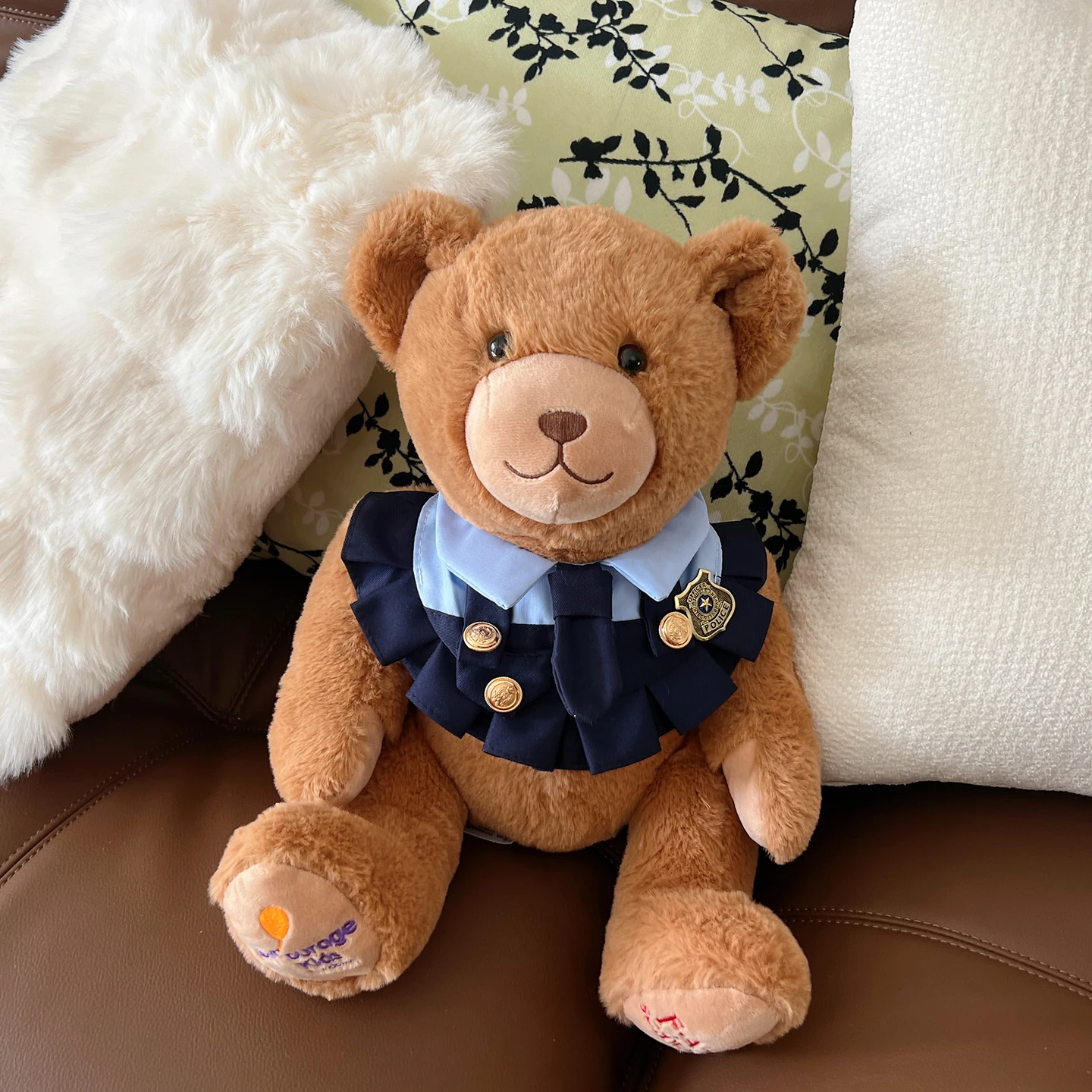 2025 New lovely Exquisite Original Teddy Bear with police uniform Plush Toy Super bear for Children's or girl Birthday Gifts