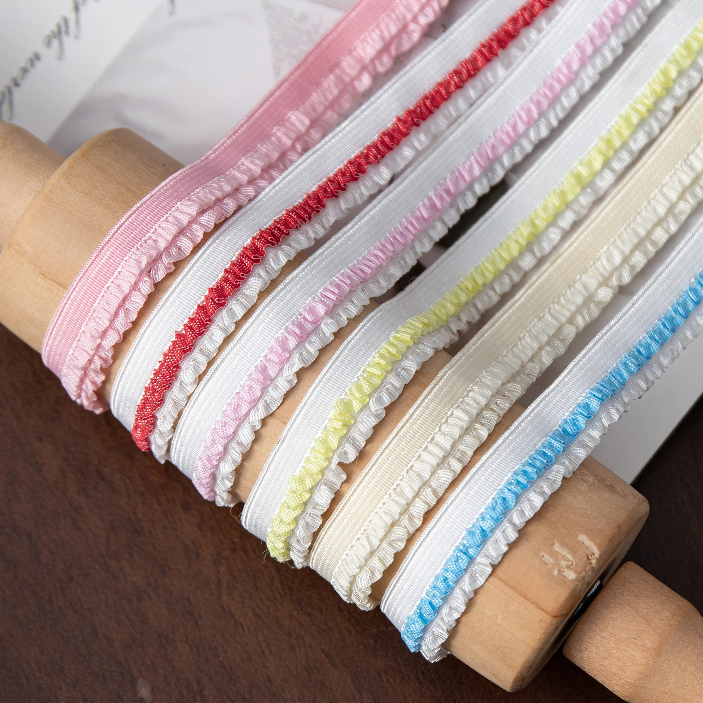 12mm Wide Ruffled Elastic Rubber Band For Sewing Pleated Lace Trimming Clothing Decoration Stretch Tape Diy Crafts Accessories