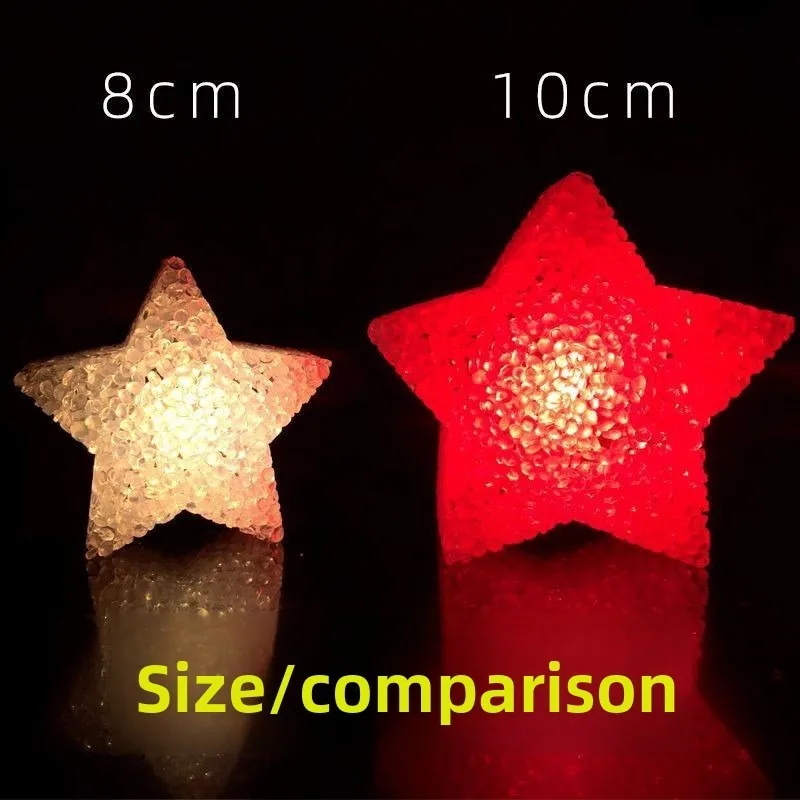 ‌ ไฟ LED รูปดาวแบบพกพาสำหรับงานคอนเสิร์ต ปาร์ตี้ แสงสว่างตกแต่งคริสตัล สร้างบรรยากาศงานแสดง งานแต่งงาน ร้องเพลง สำหรับผู้ชม