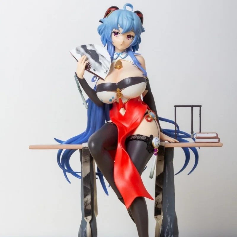 25 centimetri Genshin Impact Postura Seduta Anime Figura Ganyu Plenilune Gazes Pvc Carino Ornamenti Modello Giocattoli Decorazione Regali Di Compleanno