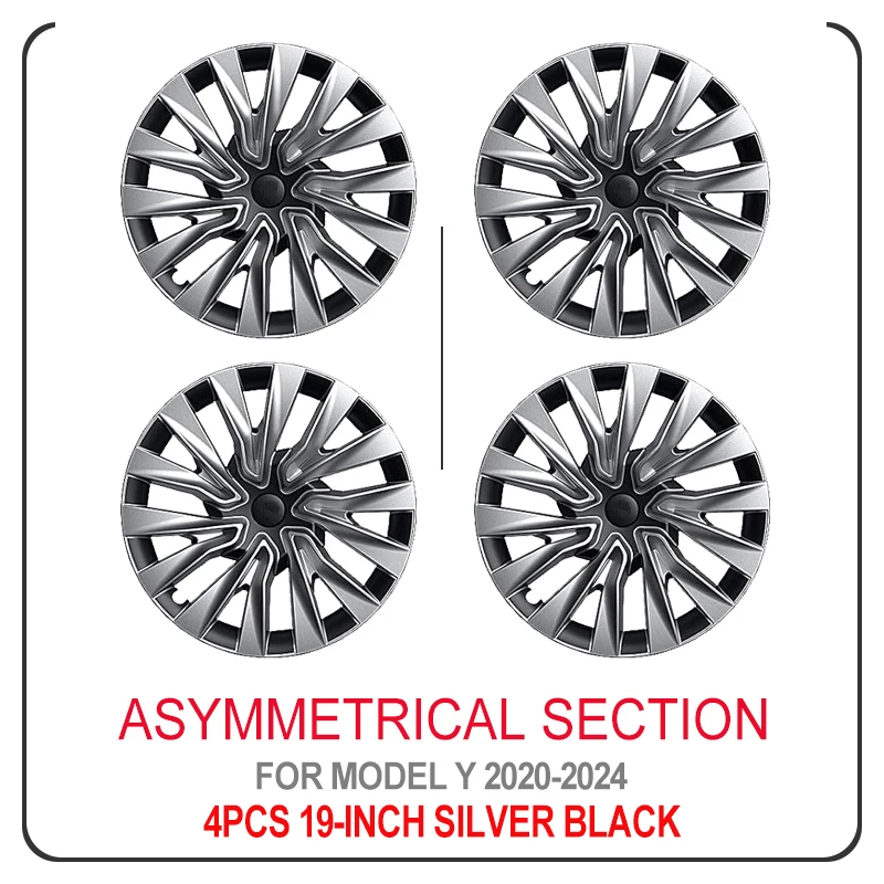 2020-2024 Voor Tesla Model Y 19Inch Wiel Wieldop Vervanging 4 Stuks Naafdop Rechts & Links Wieldop volledige Velg Cover Accessoires