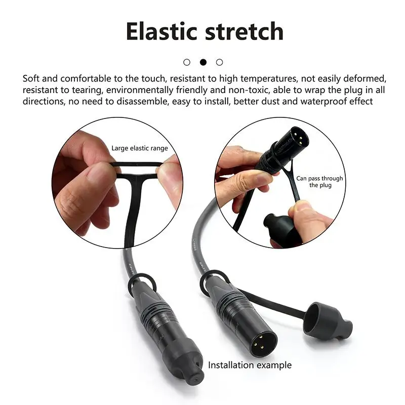 2Pcs Silicone Dust Cover For Audio Power Network Plugs XLR 6.35mm Speaker Connector Waterproof Protective Cap - view 5