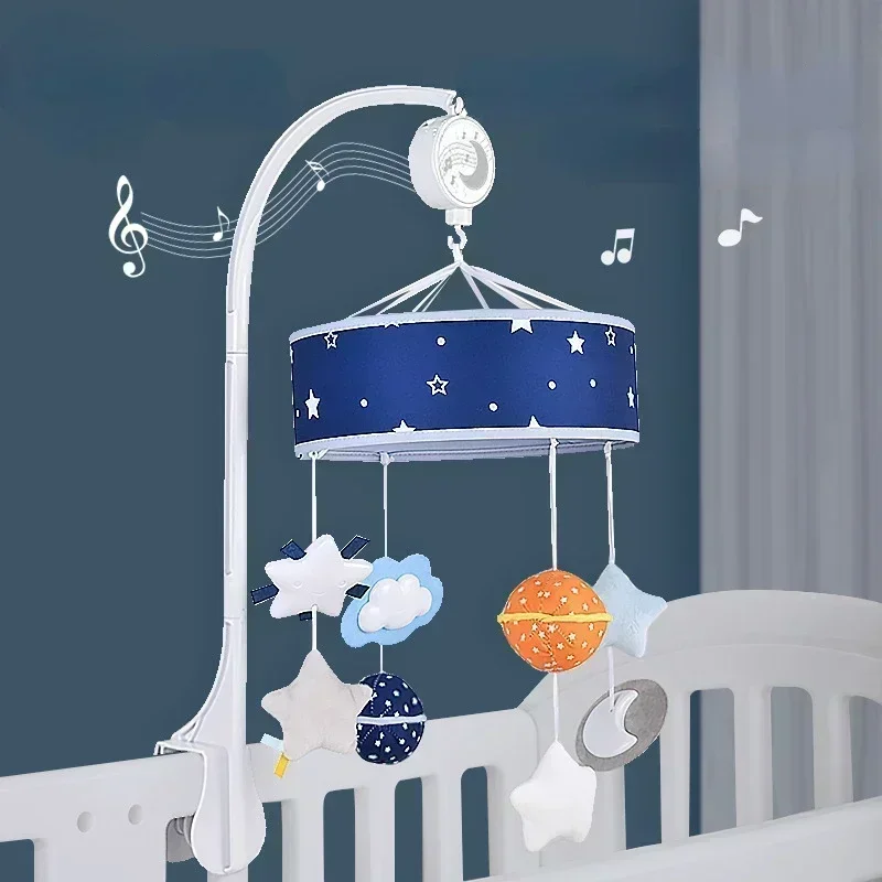 

Baby Musical Crib Mobile With Hanging Rotating Toys Infant Bed Decoration Bedside Bell Toy Ringing Toys For Babies Boy And Girl