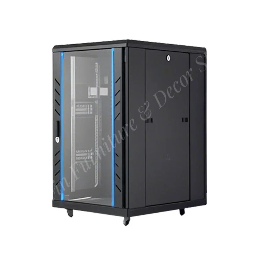 Industrial-grade Reinforced Network Cabinet 18U Welded Structure Lock Supports Data Center Server Rack