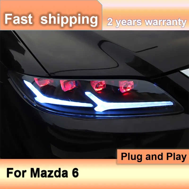 

Car Accessories for Mazda 6 Head Light 2004-2015 Atenza Headlights DRL Turn Signal High Beam Projector Lens