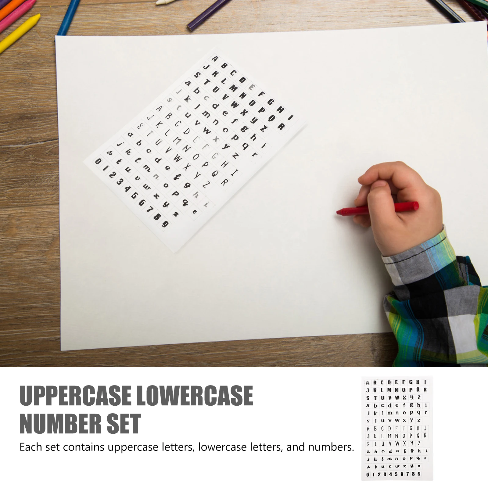 

3 Sets Clear DIY Stamps Uppercase Lowercase Numbers Portable Crafts Alphabet Transparent Sticker Photo Albums Envelopes Diaries