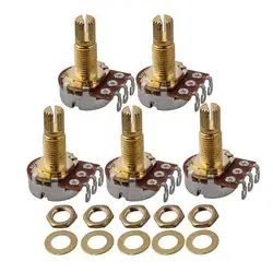 Guitar Potentiometer B500k With 16mm Base Diameter Guitar Volume Switch Pots Pack of 5