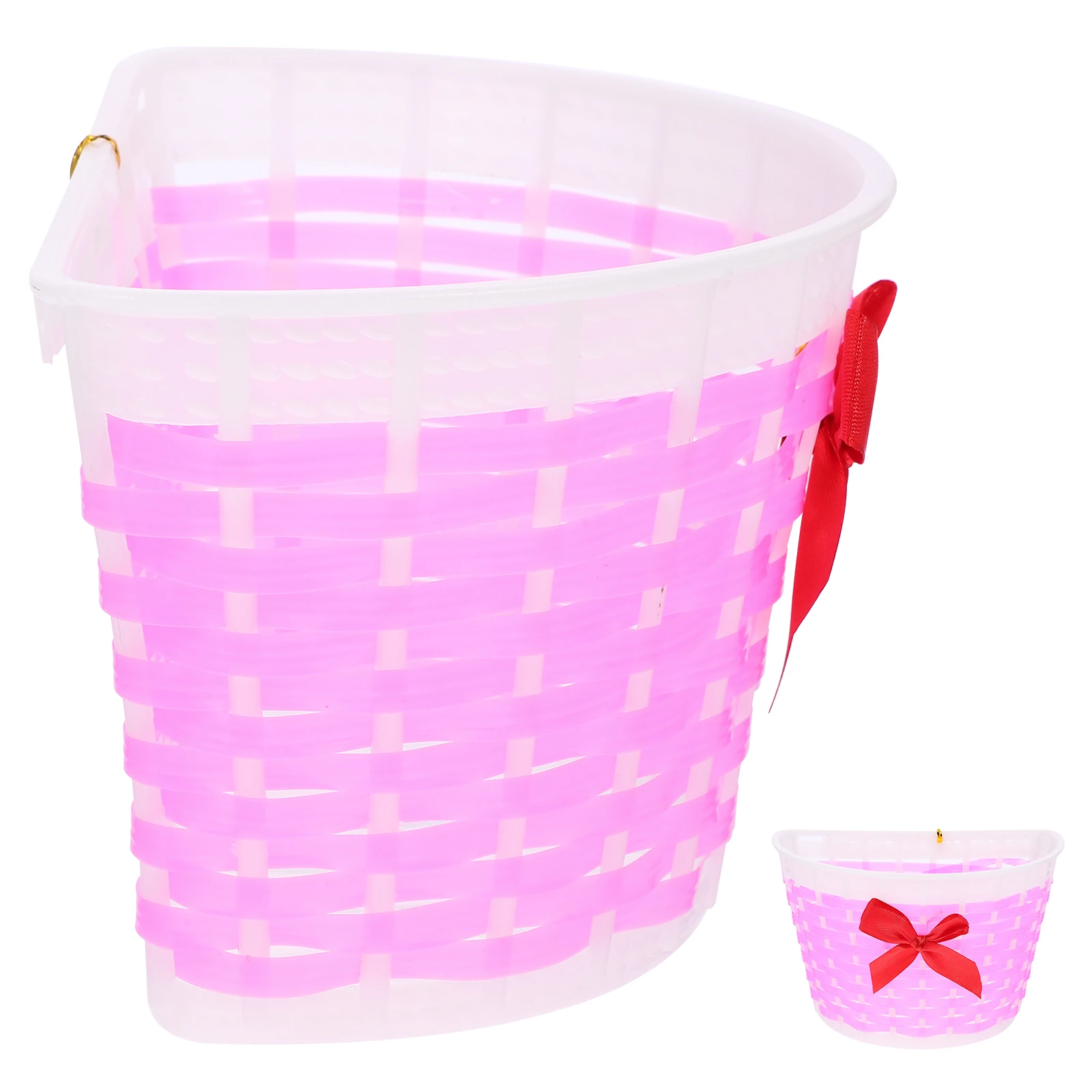 

Plastic Kids Bike Basket Storage Handlebar Car Pink Toys Hanging Container Accessories Skateboard Cycling Music Sticker Durable