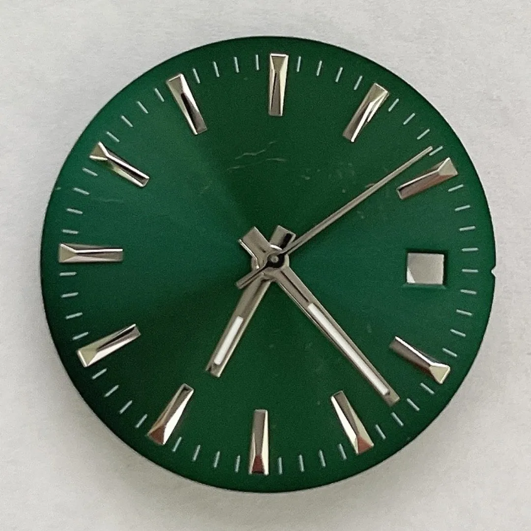 28.5 مللي متر المشارب أمة الله ساعة بسيطة الطلب والأخضر مضيئة الأيدي مجموعة تعديل ساعة اكسسوارات لحركة NH35 4R36 7S