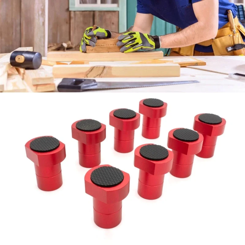 

8 шт., нескользящие вставки из алюминиевого сплава для собак, деревообрабатывающий зажим для фрезерования, 3/4 дюйма, 19 мм