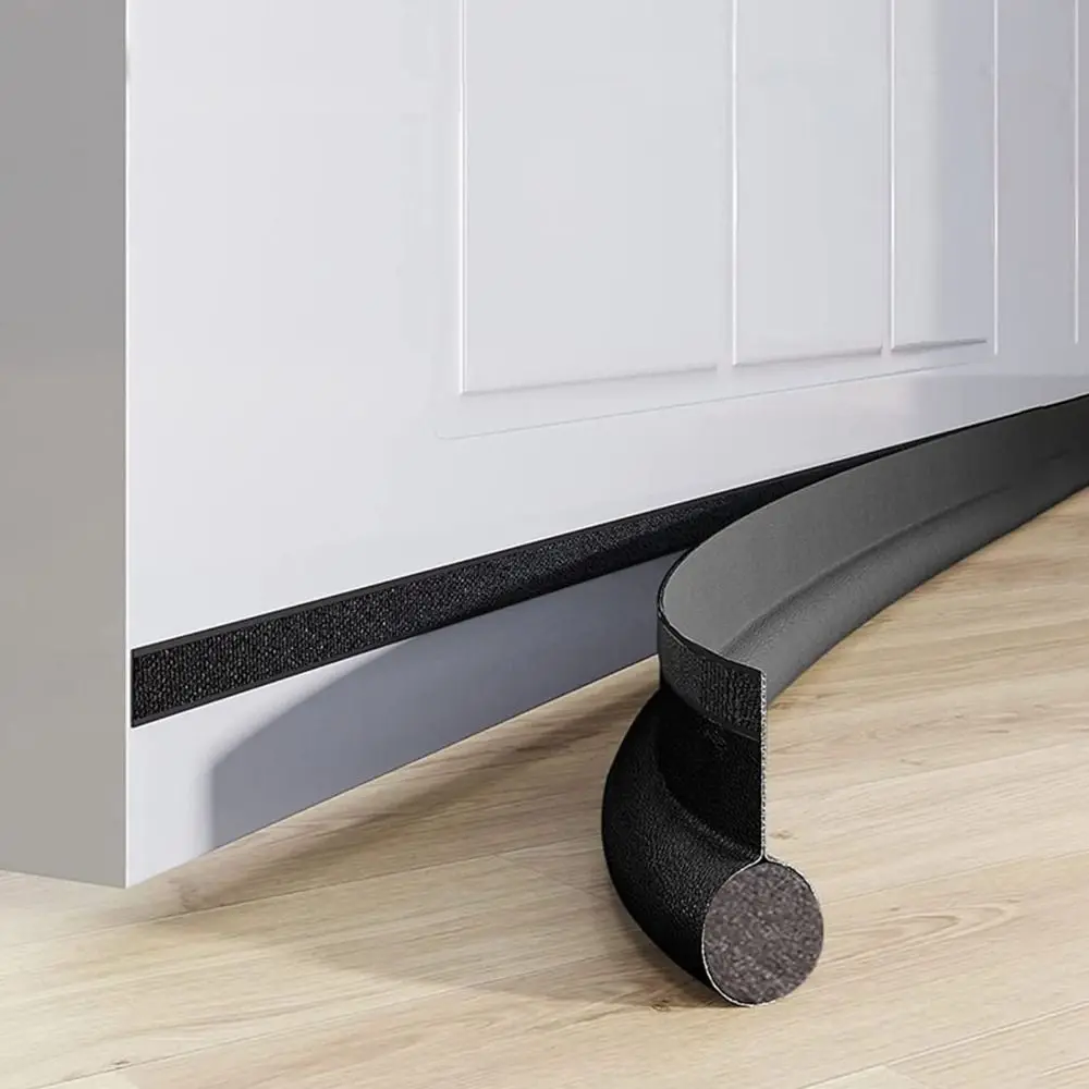 New Leather Door Seal Strip Windproof Foam Sound Insulation Sealing Strip Warm Wear Resistance Under Door Draft Stopper Door