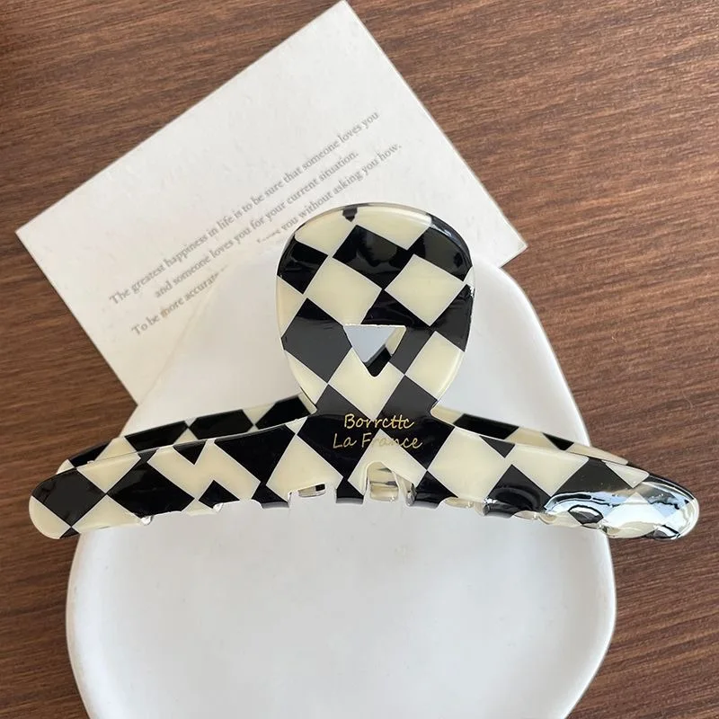 قطعة واحدة من مشبك شعر خلات فرنسا الكورية، مشبك قرش كبير فرنسي أنيق عالي الجودة، مناسب للشعر السميك، إكسسوار للشعر #5