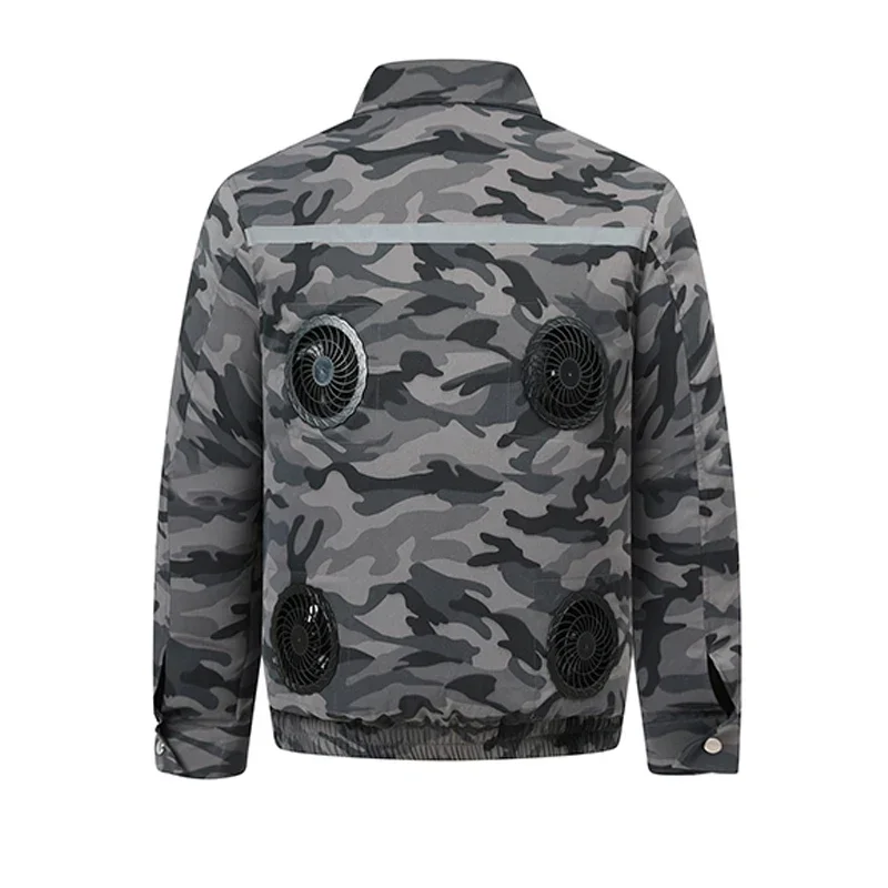 

Summer Fan jacket New Camouflage High-temperature USB Heat Dissipation Outdoor Fishing Air-conditioned Clothing Men Cooling Vest