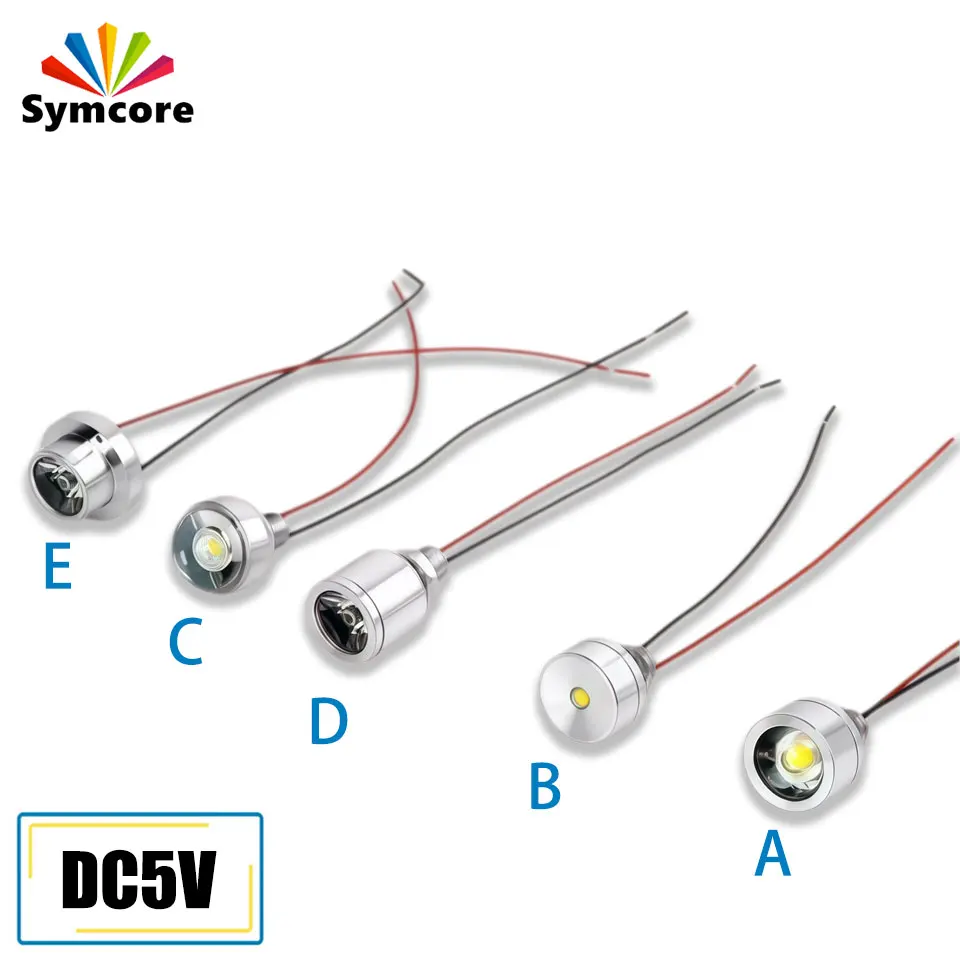 LED Beads 1W High Brightness Light Source DC5V Small Spotlight Bulb Chip USB Creative Wick Mini DIY Model Light