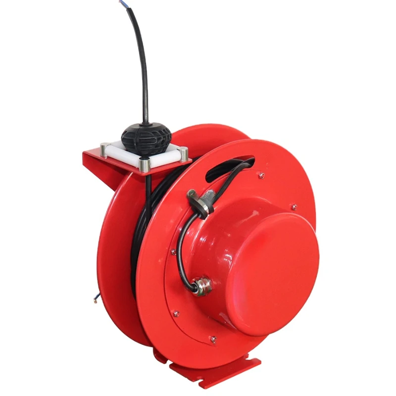 Waterproof Dual Outlet Cable Reel Retractable Electric Spring Driven Cord Reel with 45-Feet of 12/3 Cord