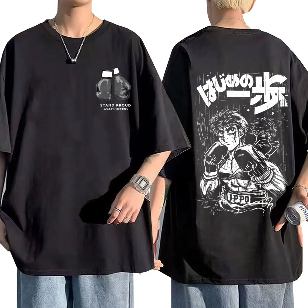 

Anime Hajime No Ippo T-shirt Makunouchi Takamura KGB T Shirts Kamogawa Boxing Gym Tshirt Men Women Fashion Cosplay Streetwear