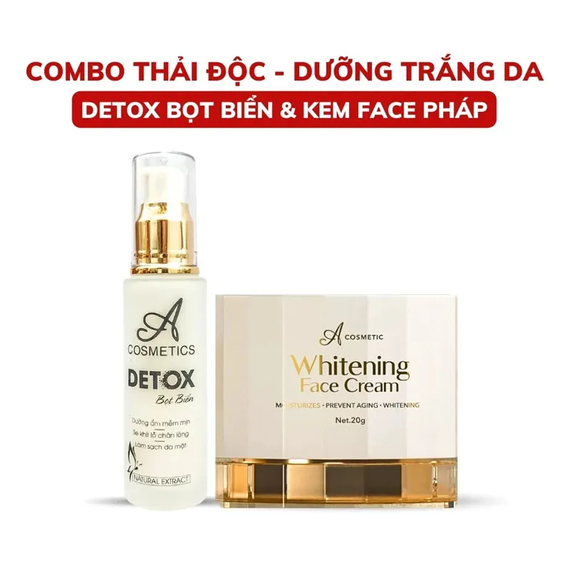 Serum huyết thanh A Cosmetic dưỡng trắng da mặt, thải độc da, giảm mụn , kem face pháp, detox bọt biển, acne, spots, white skin