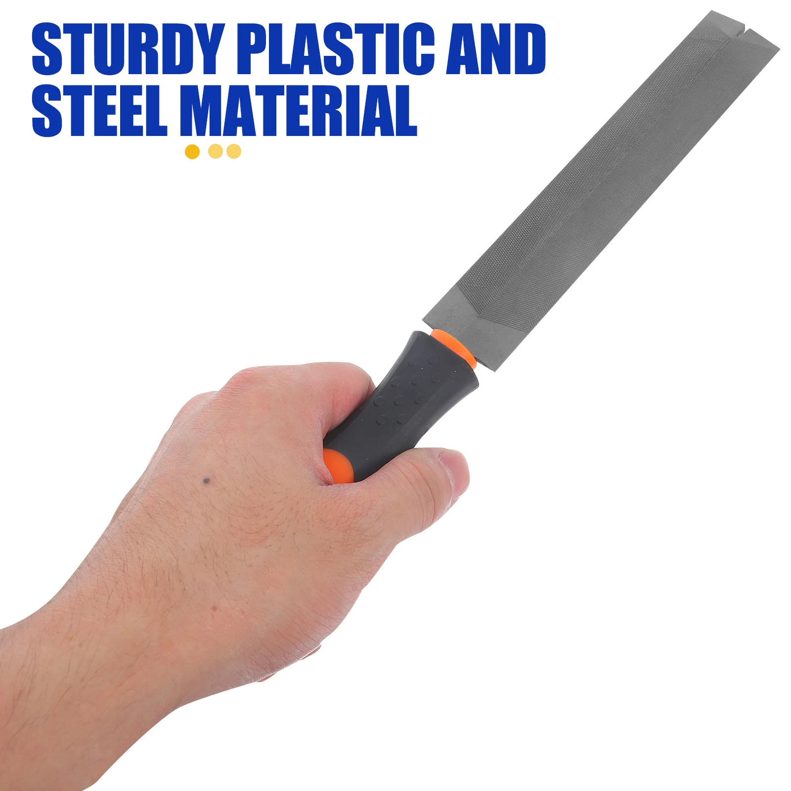 

Steel File Tool Wood Rasp Durable Plastic Handle 6 Inch Flat Woodworking Drywall Shaver Multipurpose Wood File