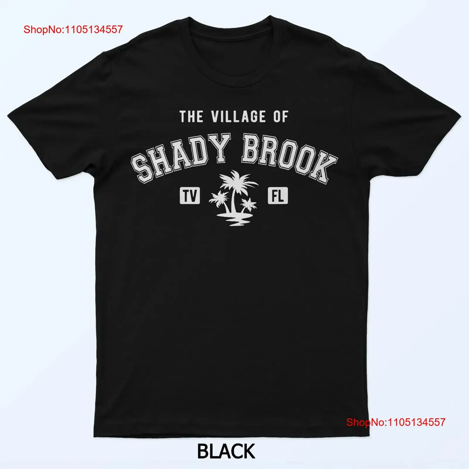 Camiseta con diseño de palmeras de estilo clásico The Village of Shady Brook, Top lavado vintage para uso diario, ropa de calle informal