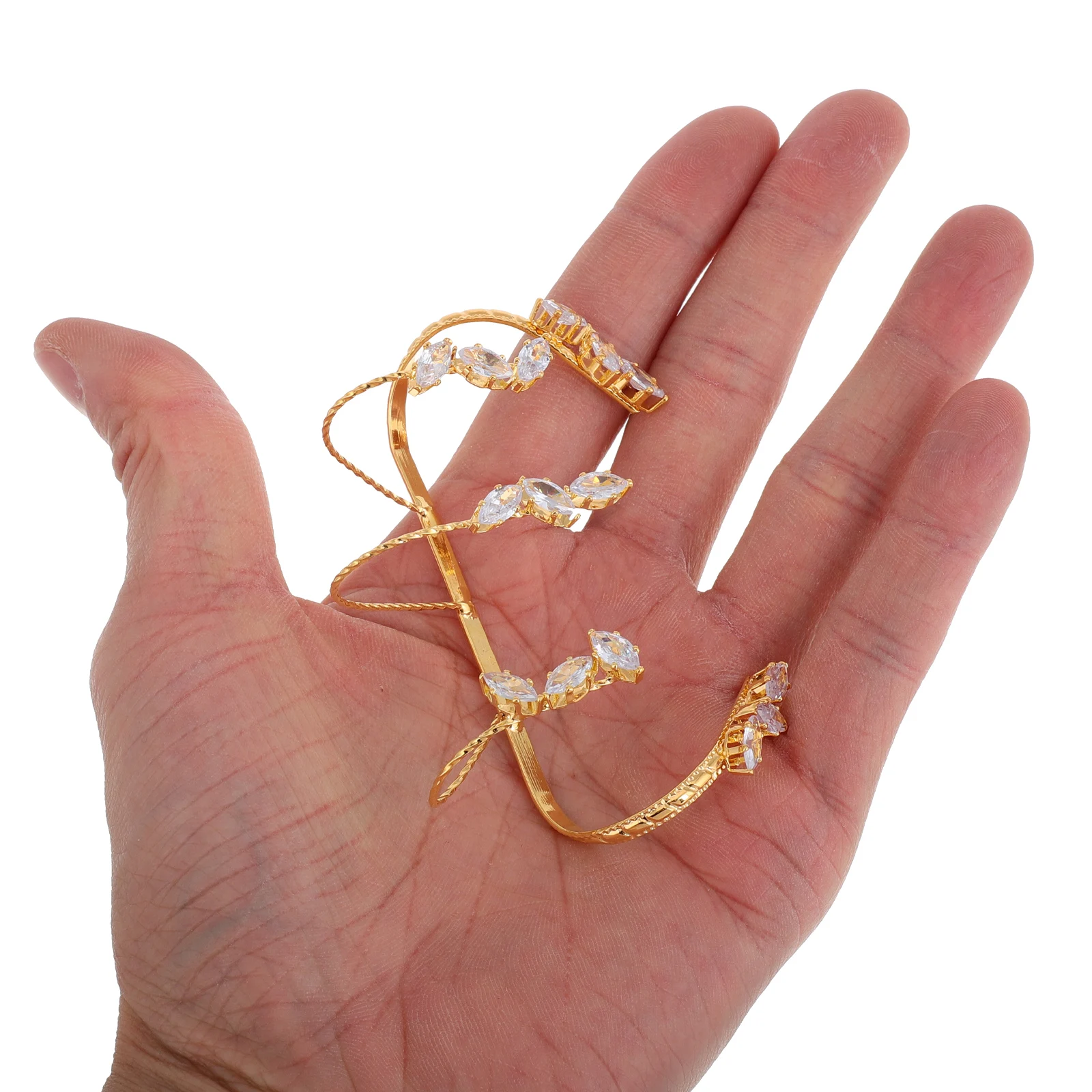 

Zircon Bracelet Cuff Bangle Body Chain Adjustable Slider Bracelets for Women Ring Dainty Ankle Rhinestones Woman Jewelry